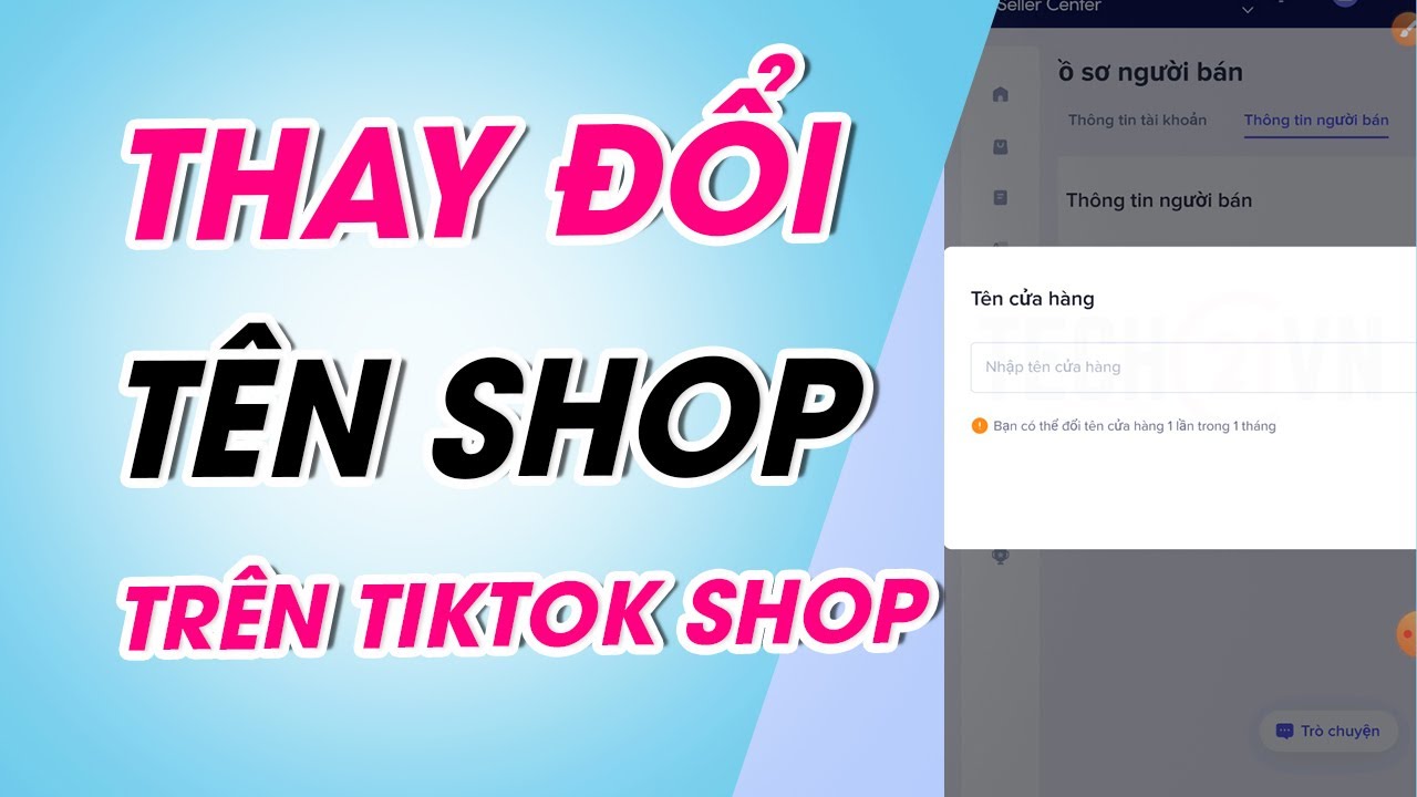 Cách đổi tên TikTok Shop