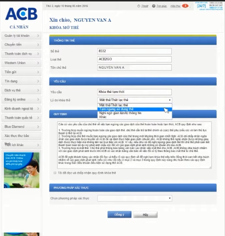 Tài khoản Internet Banking ACB Online bị khóa do đâu và cách mở khóa ACB Online