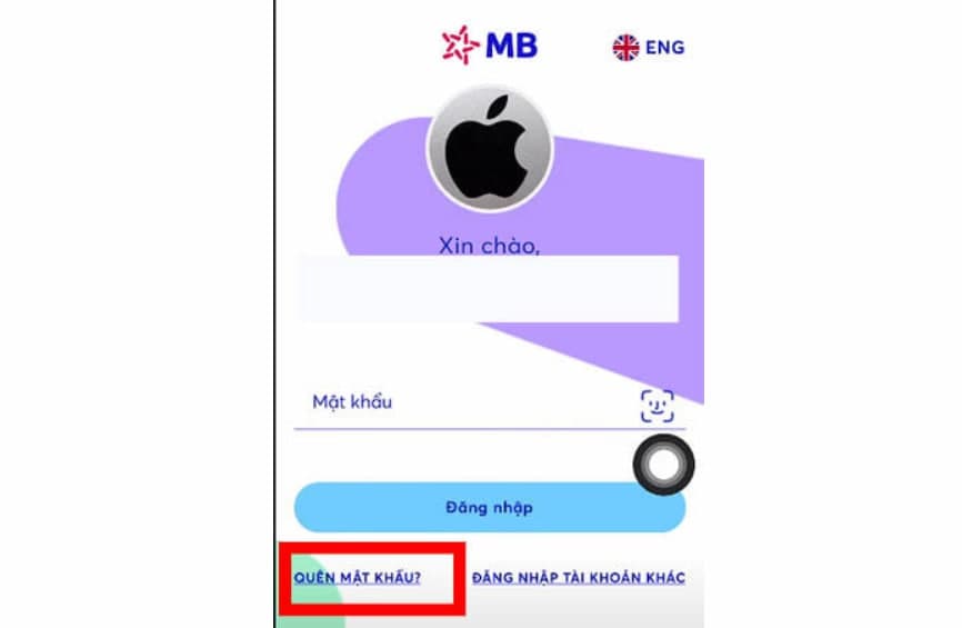 Quên tên đăng nhập và mật khẩu app MB Bank và cách lấy lại