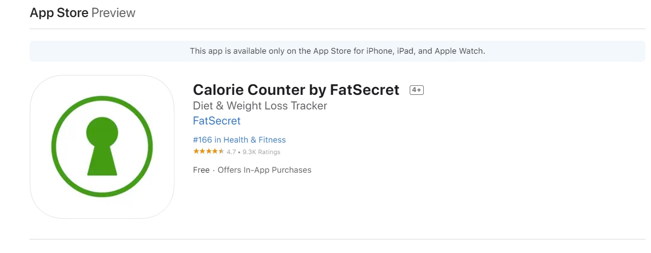 App tính calo FastSecret