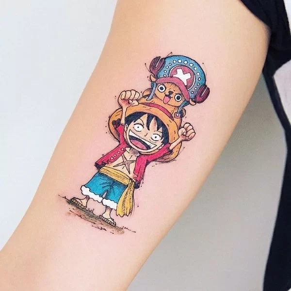 Hình xăm One Piece mini cute