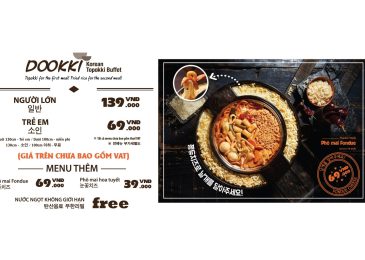 Giá vé ăn Buffet Dookki bao nhiêu 2024 1 người, nhiều người gồm VAT