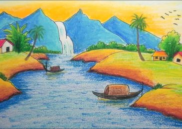 Hướng dẫn Vẽ tranh phong cảnh Núi Rừng đẹp đơn giản bằng bút chì, màu nước 2023