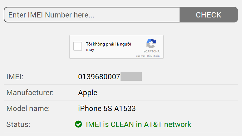 Cách Check Nhà Mạng IMEI iPhone Lock 