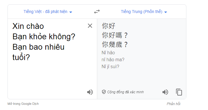 Dịch tiếng Đài Loan sang tiếng Việt 