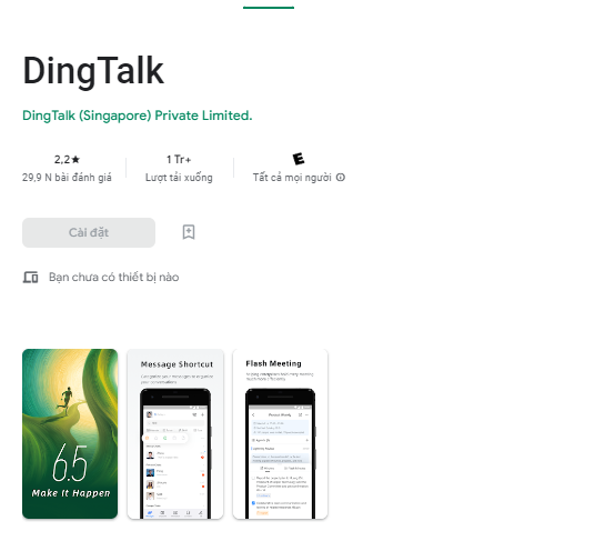 Cách tải DingTalk trên Android
