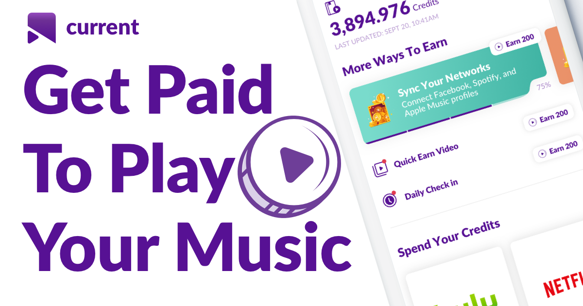 List of websites and apps that pay for listening to music - Current