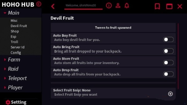Script hack Blox Fruit Hoho PC