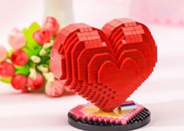 Cách lắp Lego hình trái tim 3D mini thỏ tím, có chữ, thừa, đơn giản nhất 2024