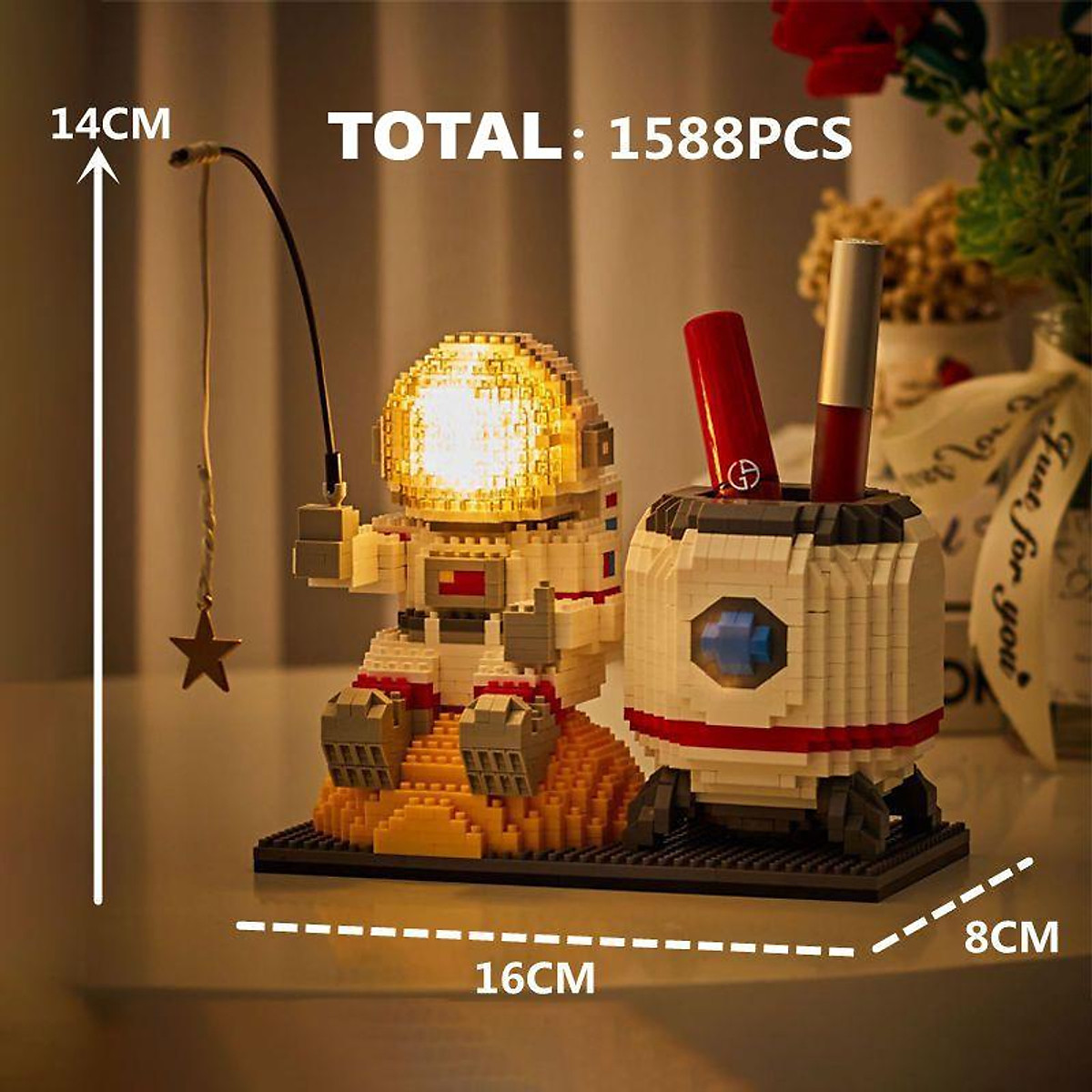 Cách lắp Lego Mặt trăng Mini Có đèn 