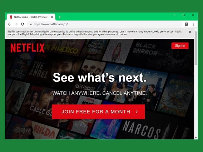 Cách xem phim trên Netflix miễn phí trên máy tính 1