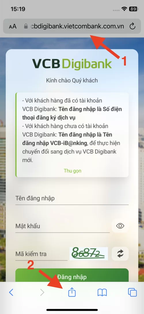 Cách đăng nhập 2 tài khoản Vietcombank trên điện thoại iOS