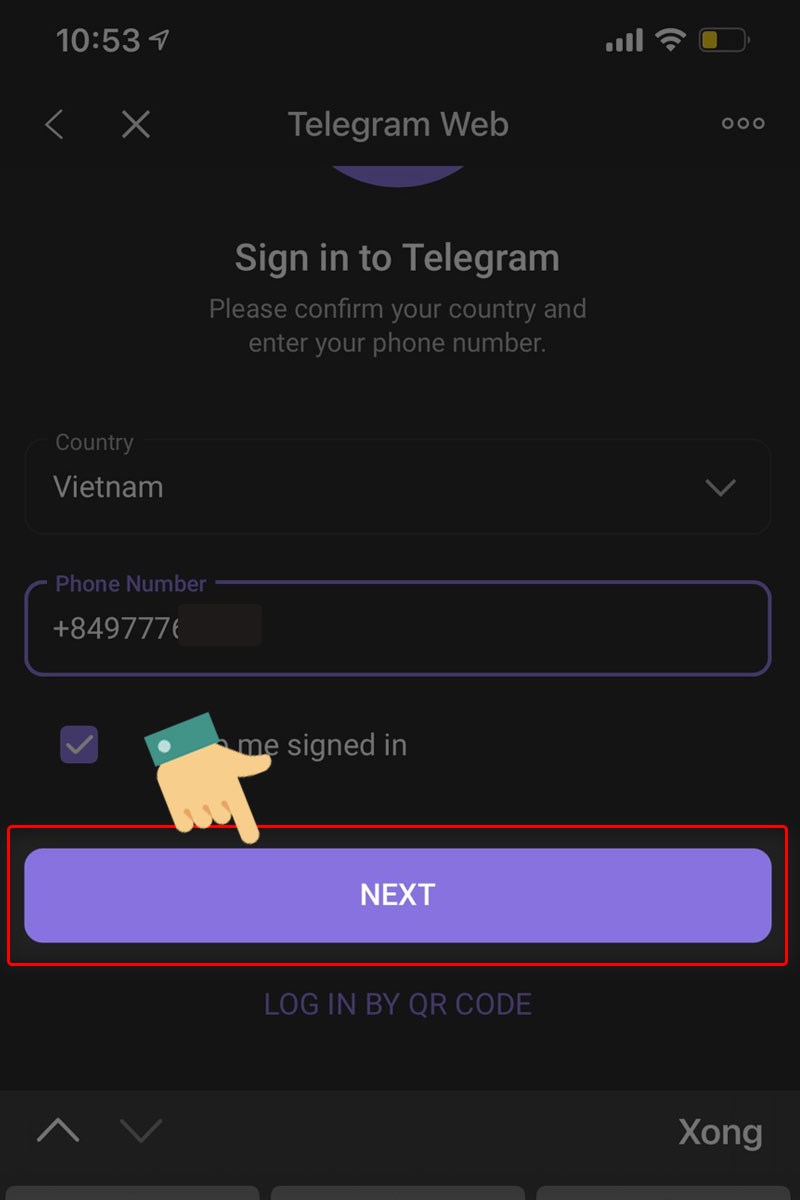 Cách đăng nhập Telegram web bằng số điện thoại