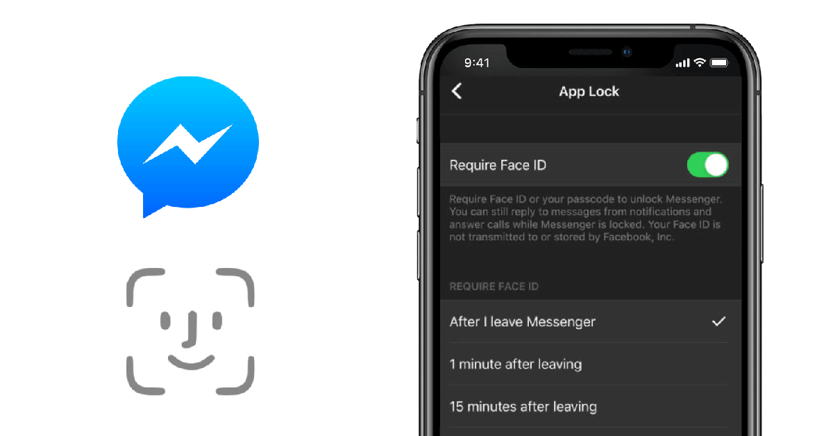Cài Face ID cho Messenger Facebook trên Android iPhone