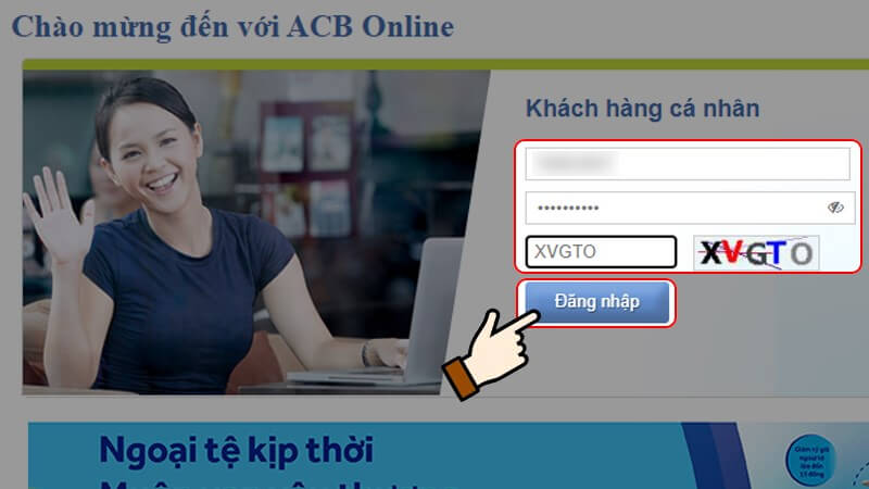 Cách đăng nhập ACB One trên máy tính