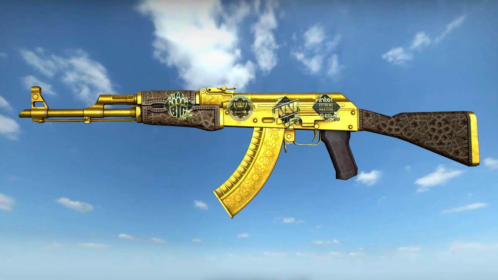 Skin CSGO đắt nhất - AK 47 Gold Arabesque Souvenir