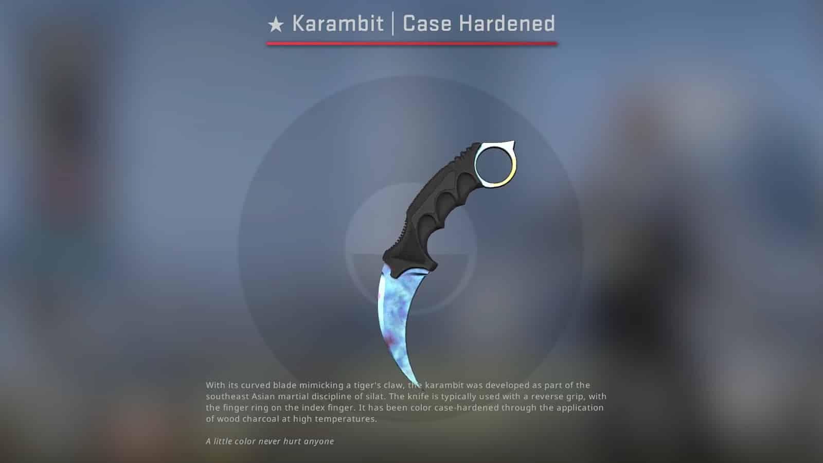 Skin đắt nhất trong CSGO - Karambit Case Hardened (Blue Gem)
