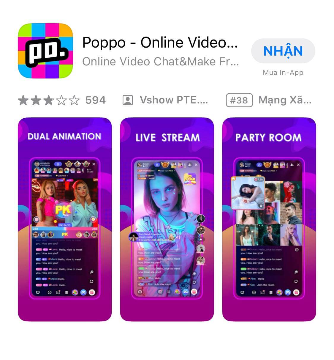 Cách tải app Poppo Live