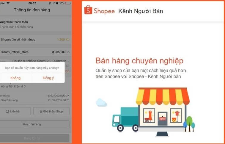 Người bán có thể hủy đơn hàng trên Shopee không?