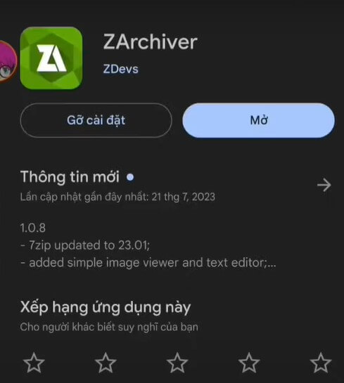 tải app ZArchiver 