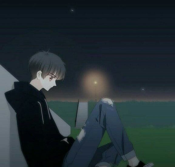 Hình ảnh 1 mình ngồi buồn anime nam