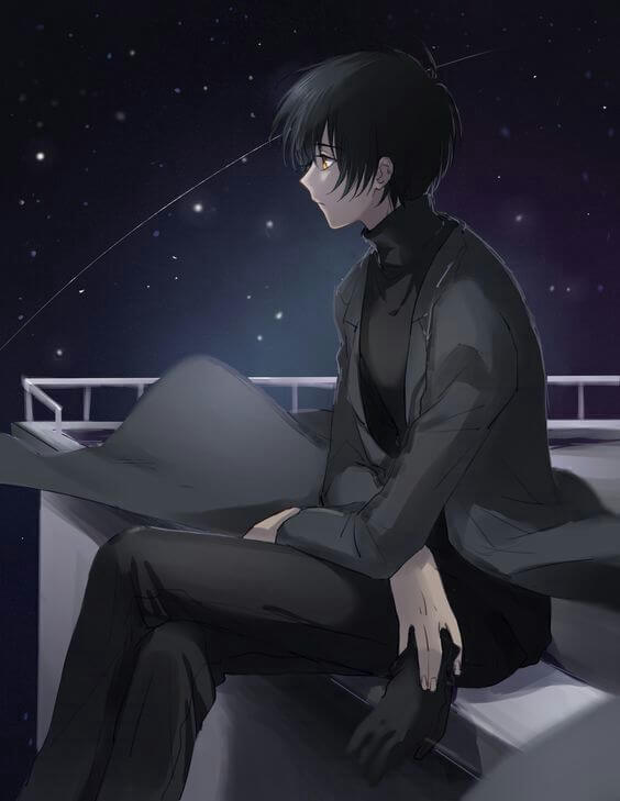 Hình ảnh 1 mình ngồi buồn anime nam đẹp nhất