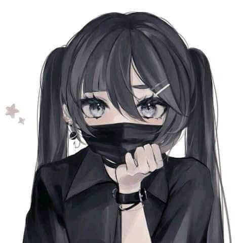 Hình ảnh anime nữ ngầu đeo khẩu trang